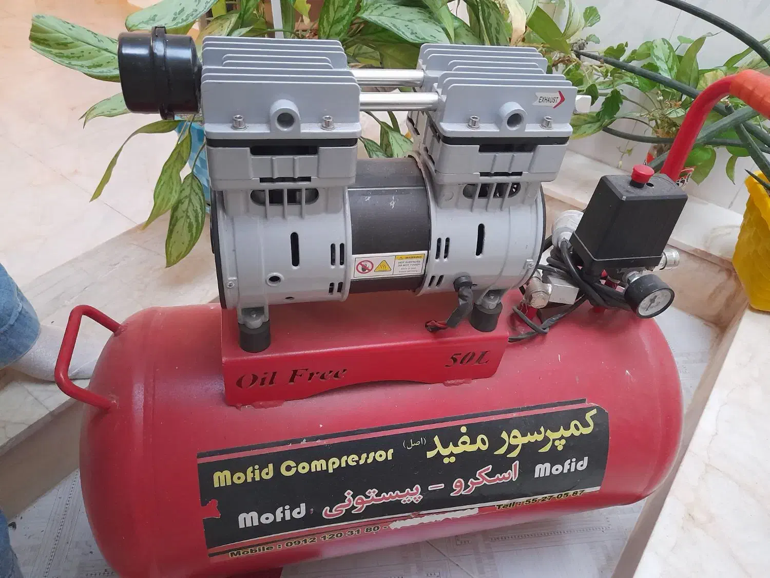 پمپ باد ۵۰ لیتری سایلنت|ابزارآلات|سنقر, |دیوار