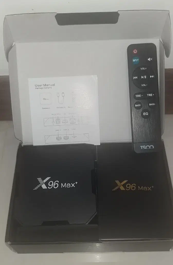 اندروید باکس X96 MAX Plus 4GB 32GB با ریموت|تلویزیون و پروژکتور|آران و بیدگل, |دیوار
