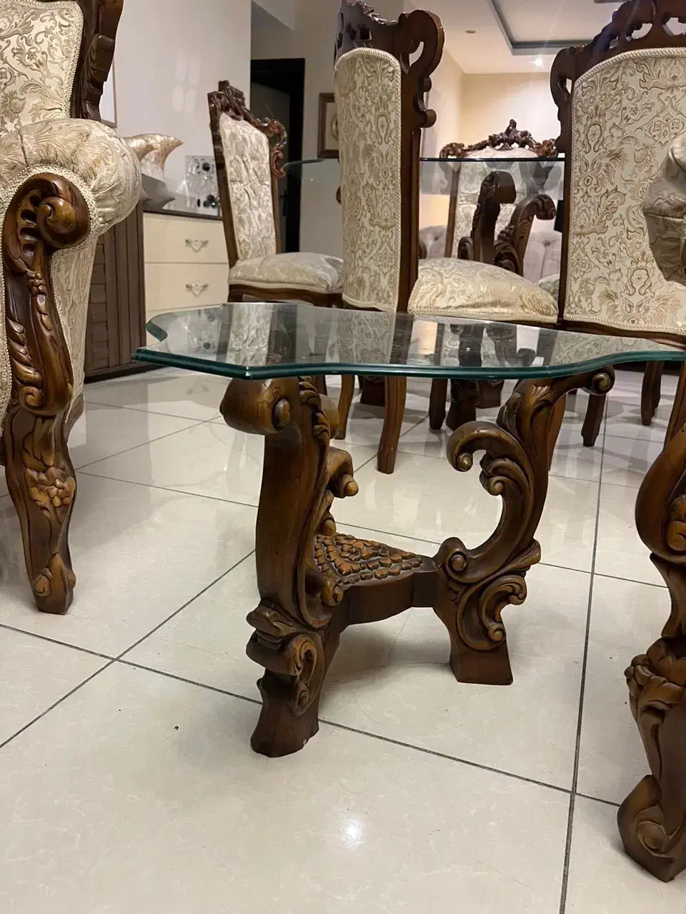 ست مبلمان و میز نهار خوری و عسلی پارچه وارداتی نو|مبلمان خانگی و میز عسلی|کرج, کوی ایثار|دیوار