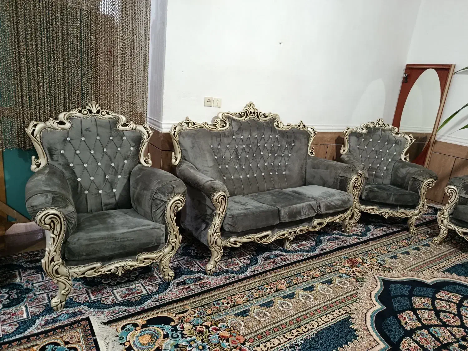 یکدست مبل ۷نفره در حد نو|مبلمان خانگی و میز عسلی|داراب, |دیوار