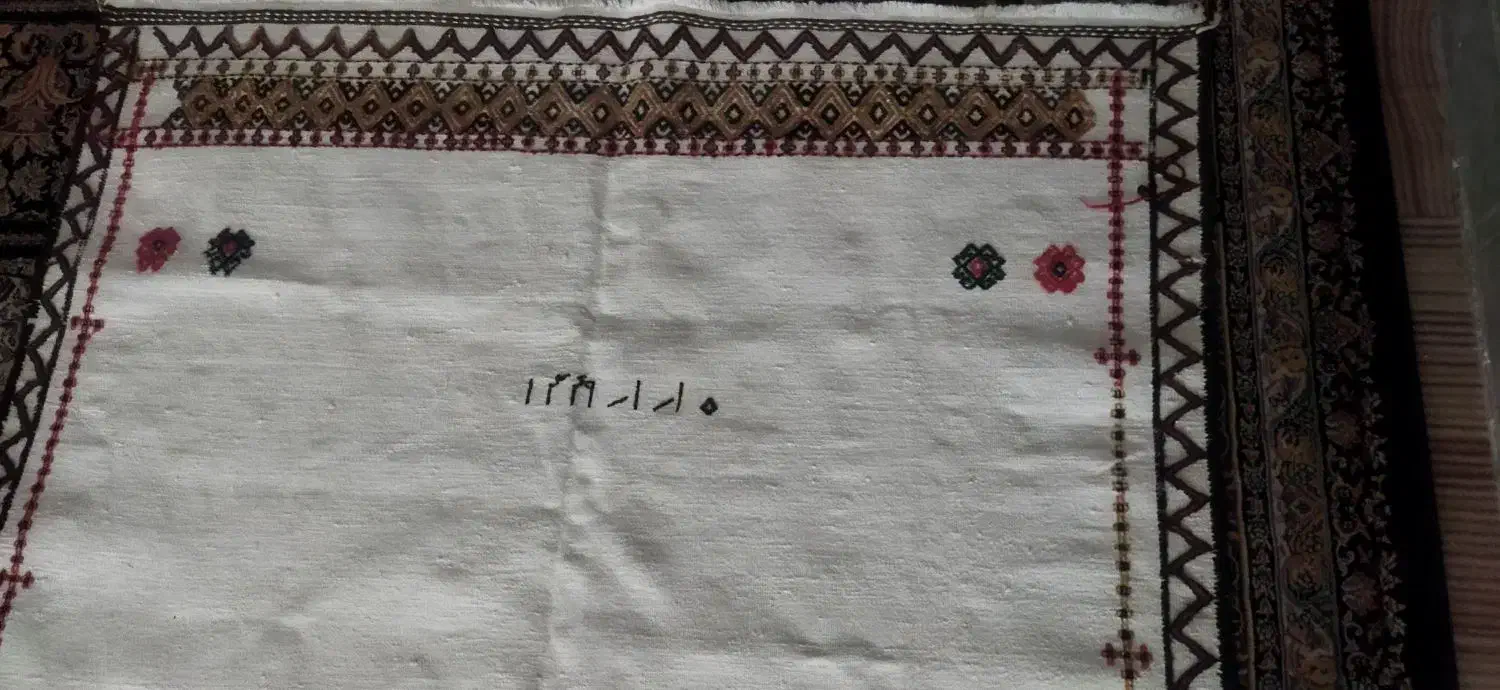 گلیم دستباف (سفره خمیر)|گلیم، جاجیم، گبه|نیشابور, رنج آباد|دیوار