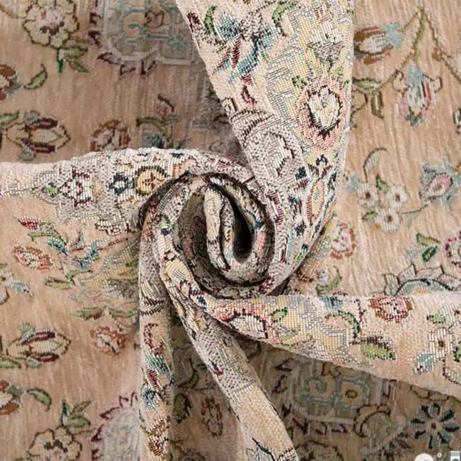 روفرشی ۱۲ متری مخمل ابریشم نیکزاد کد ۱۳۰ رنگ کرم|روفرشی|زنجان, |دیوار