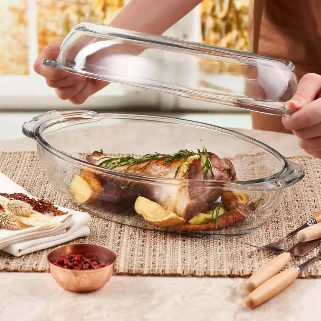 قابلمه پیرکس بورجام دسته دار بیضی|ظروف پختوپز|شیراز, بعثت|دیوار