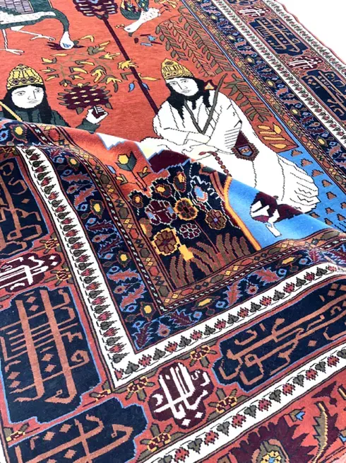 فرش دستباف ترکمن عتیقه|فرش|اصفهان, بوستان آینه خانه|دیوار