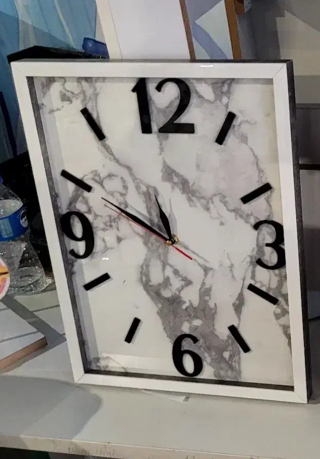 ساعت دیواری ام دی اف طرح سنگ تازه ساخته شده|ساعت دیواری و تزئینی|بجنورد, |دیوار