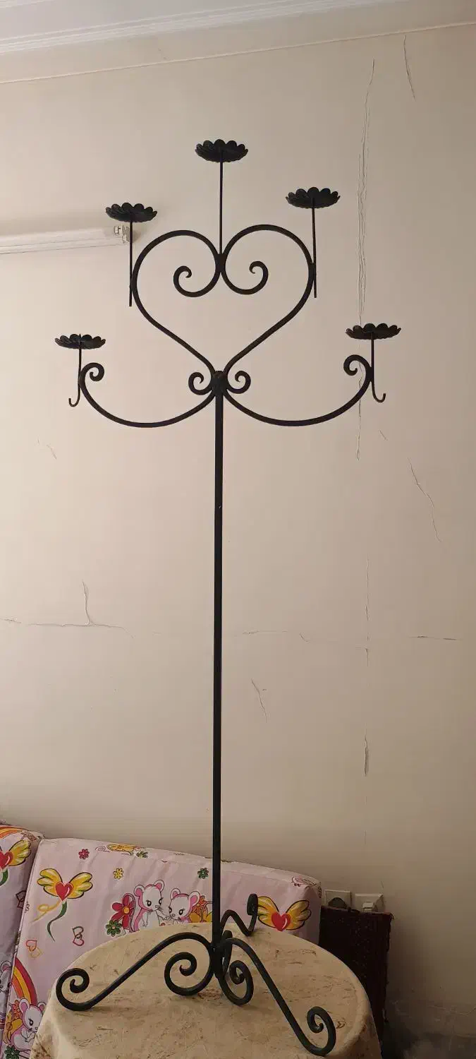 جا شمعی و جا گلدانی فرفورژه|صنایع دستی و سایر لوازم تزئینی|شاهینشهر, عطار|دیوار