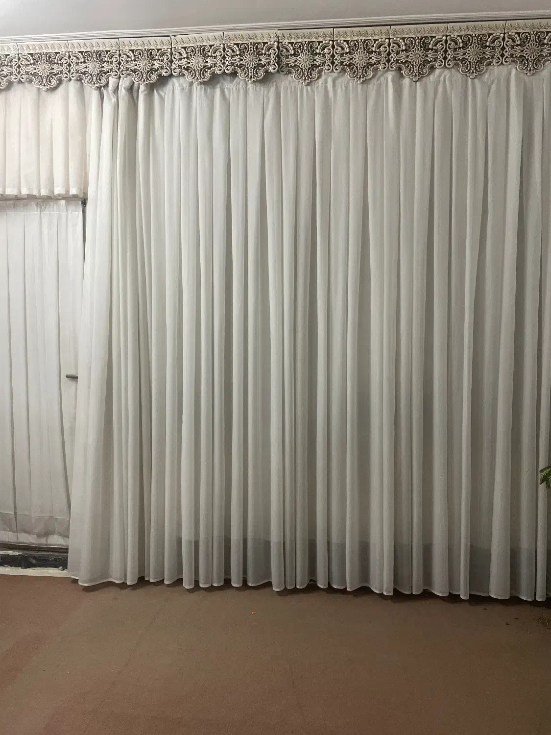 پرده حریر ساده|پرده، رانر، رومیزی|قم, سراجه (۱۵ خرداد)|دیوار