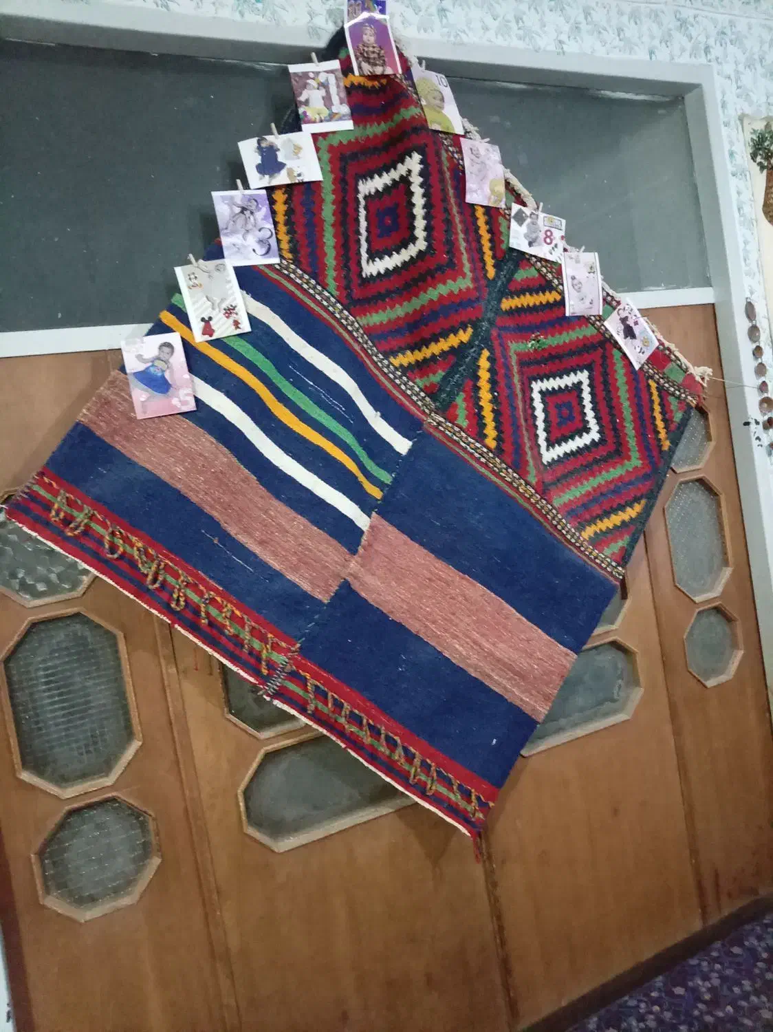 گلیم دست بافت|گلیم، جاجیم، گبه|کرمان, |دیوار