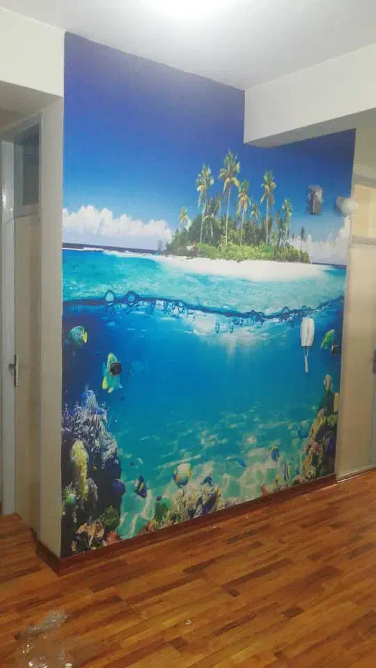 نصاب کاغذدیواری پوستر کفپوش موکت چمن مصنوعی بومی|خدمات پیشه و مهارت|بندرعباس, |دیوار