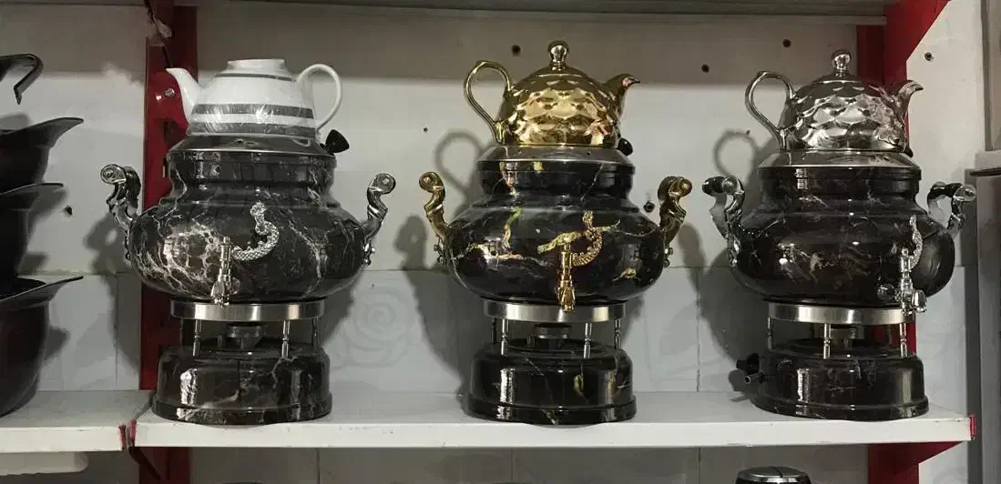 سماور گازی طرح سنگ استیل روگازی آیلار ارسال شهروند|سماور، چای‌ساز، قهوه‌ساز|مشهد, گلشور|دیوار