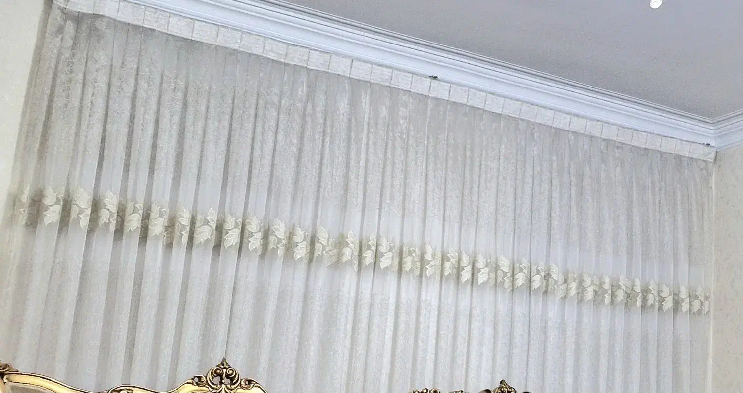 پرده حریر طرح دار|پرده، رانر، رومیزی|تهران, شهرک دریا|دیوار