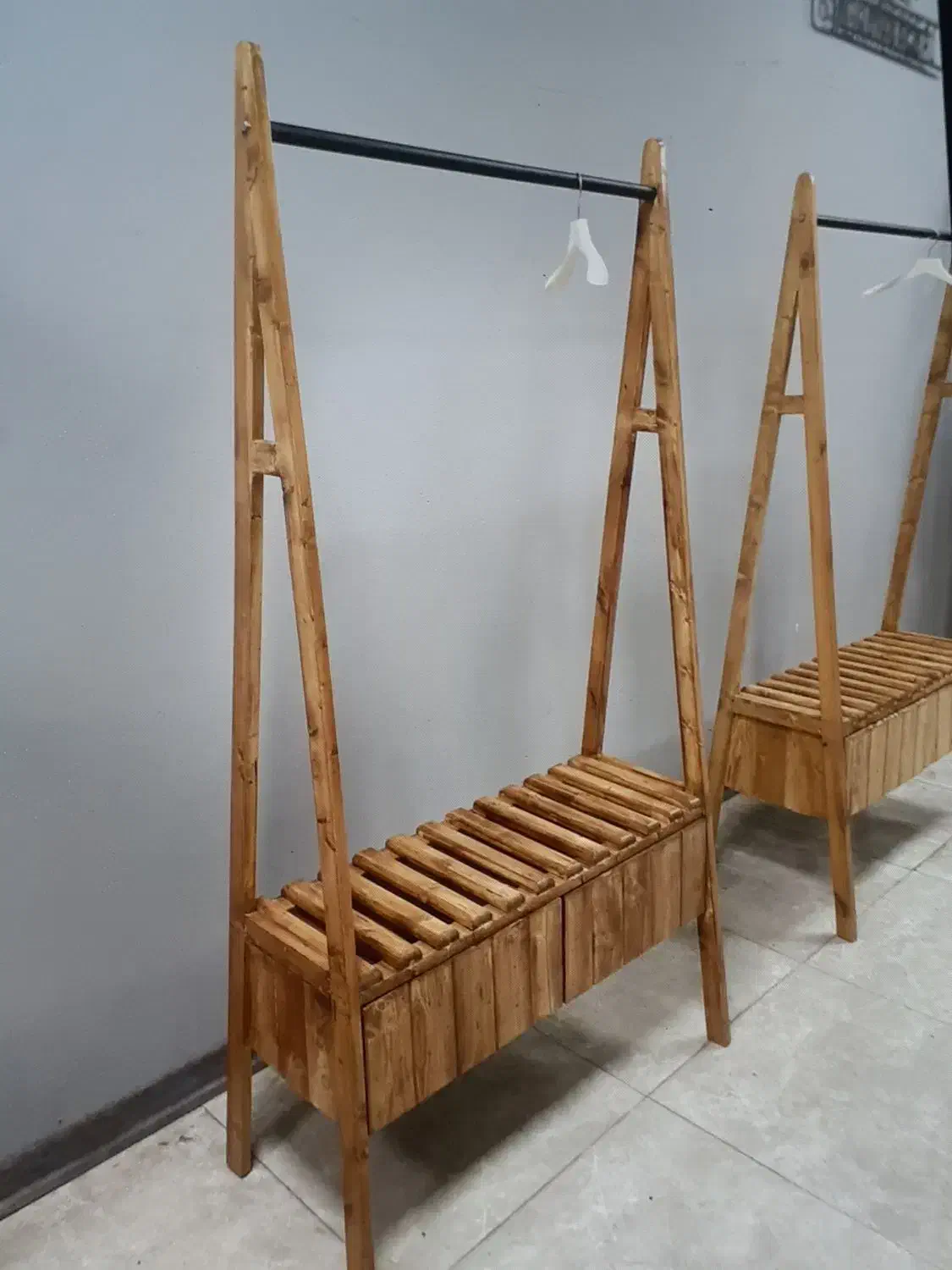 رگال چوبی با طبقه|جاکفشی، کمد، دراور|تهران, منیریه|دیوار