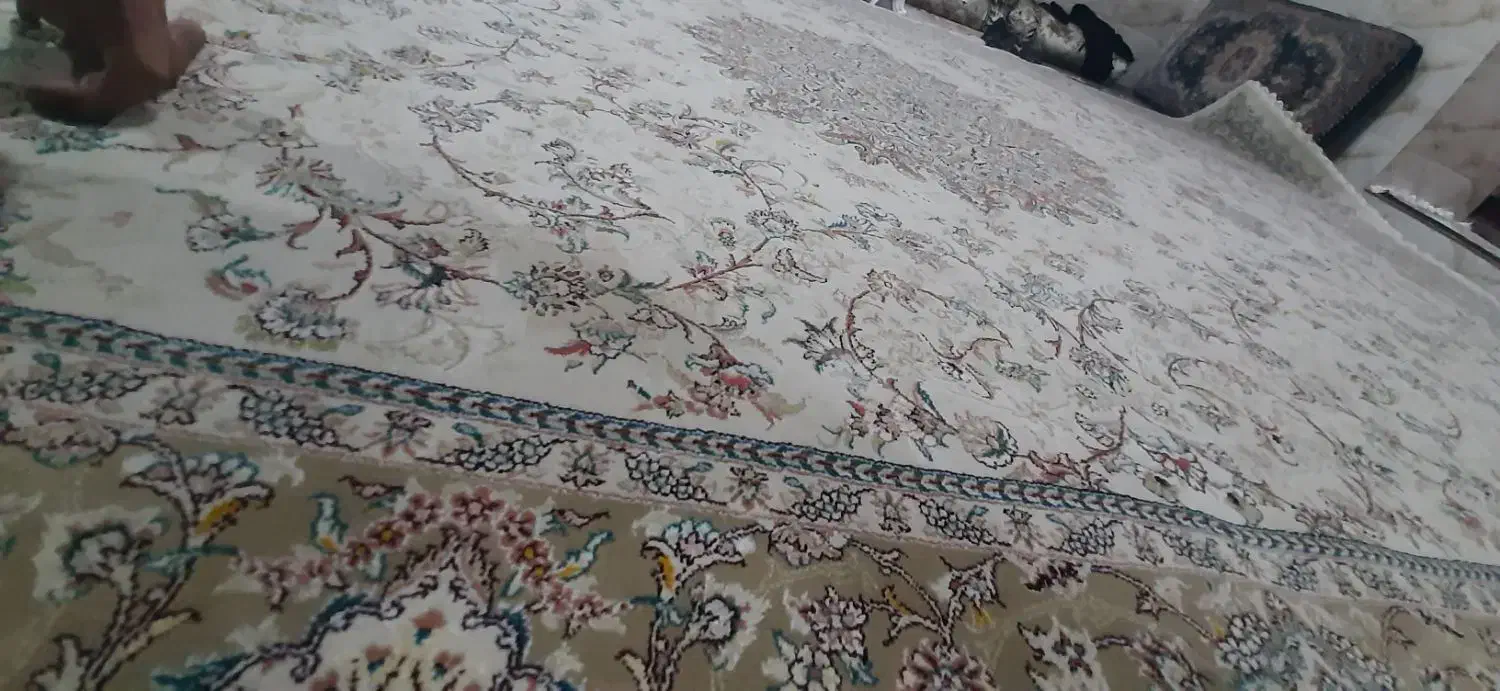 دوتخته فرش۹متری۶متری تمام نخ اصل۷۰۰شانه سالم سالم|فرش|ماهدشت, |دیوار