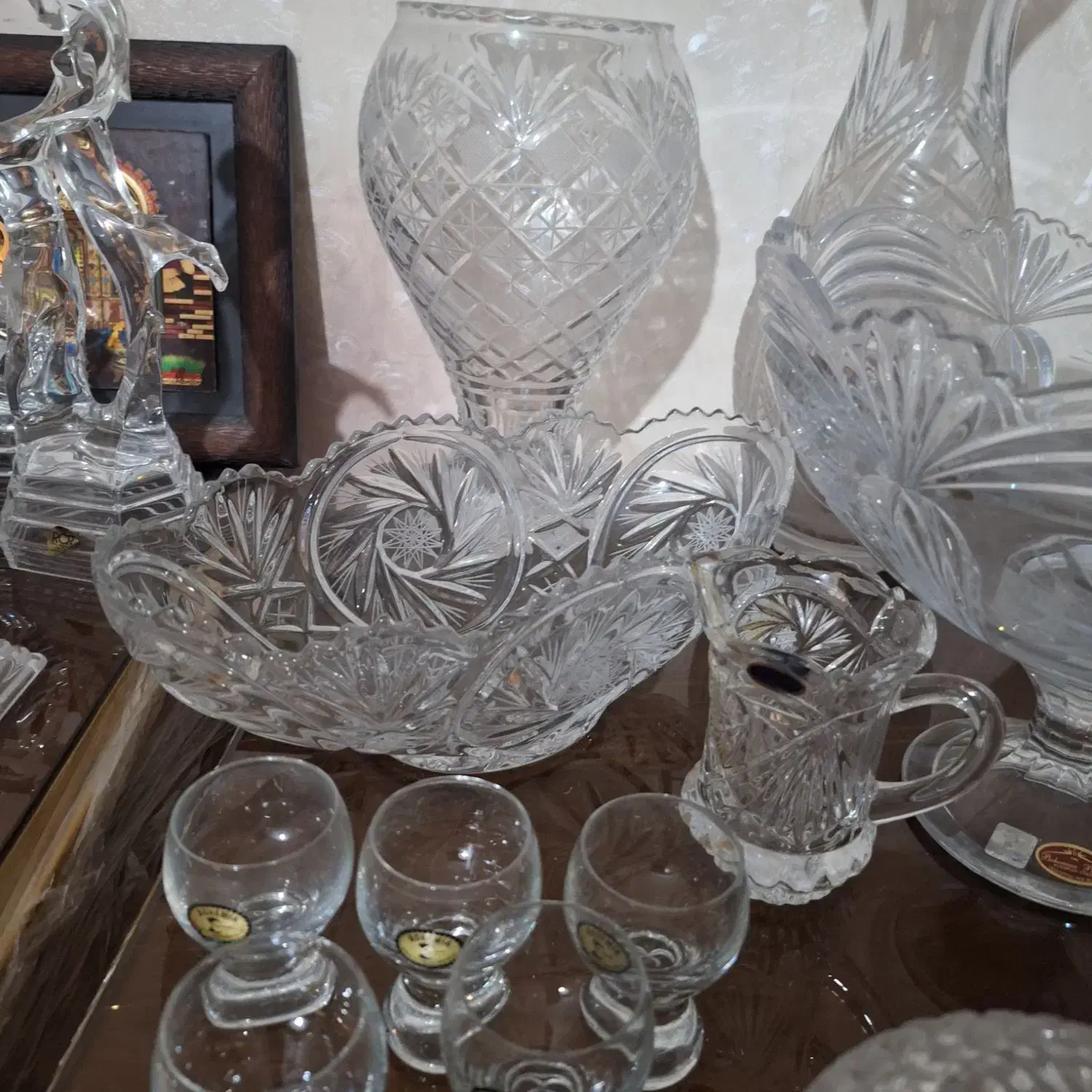 کریستال بوهمیا چک ناخمن روس لهستان|ظروف سرو و پذیرایی|تهران, جمهوری|دیوار