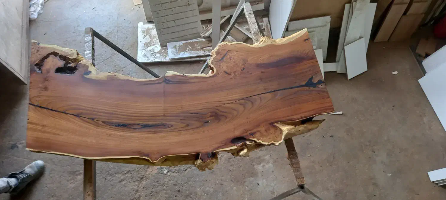 میز اسلب چوبی|میز و صندلی غذاخوری|محلات, |دیوار