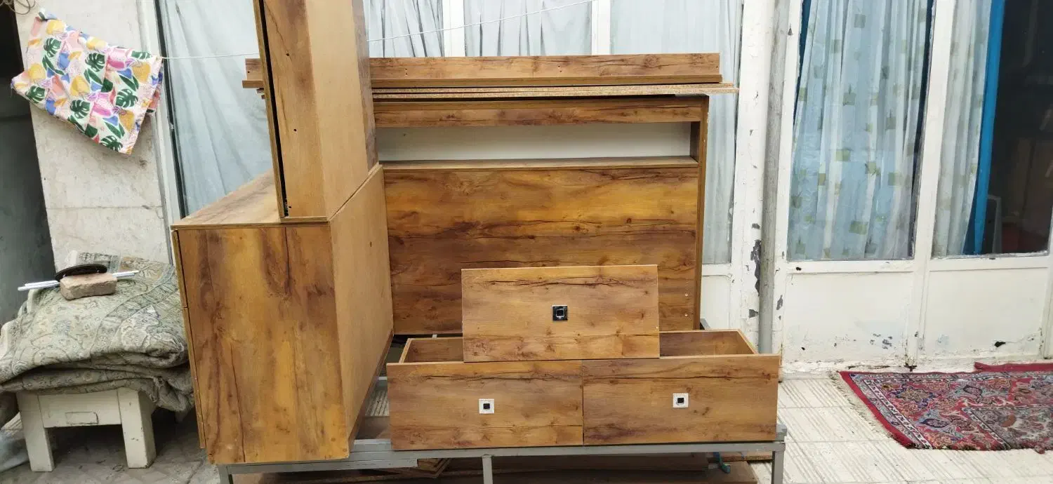 تخته خواب دو نفره ام دی اف کشو دار|تخت و سرویس خواب|تهران, امین حضور|دیوار