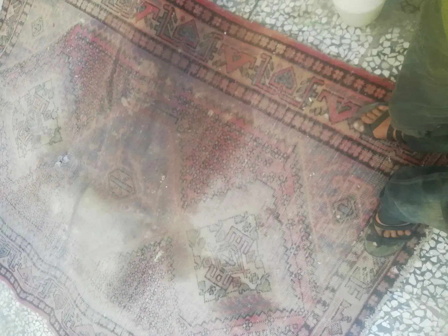 قالیچه دست باف قدیمی|فرش|اصفهان, جاوان|دیوار