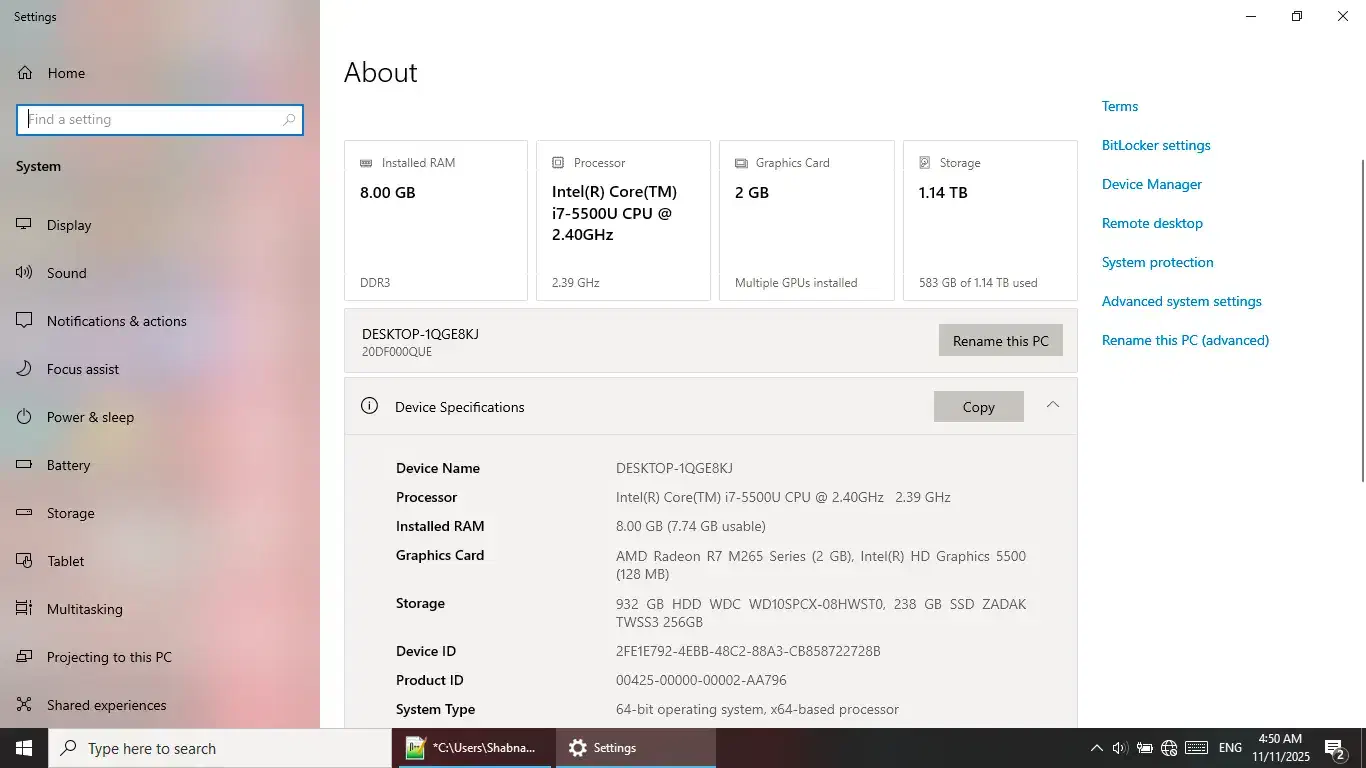 لپتاپ Lenovo thinkpad e550|رایانه همراه|تهران, استاد معین|دیوار