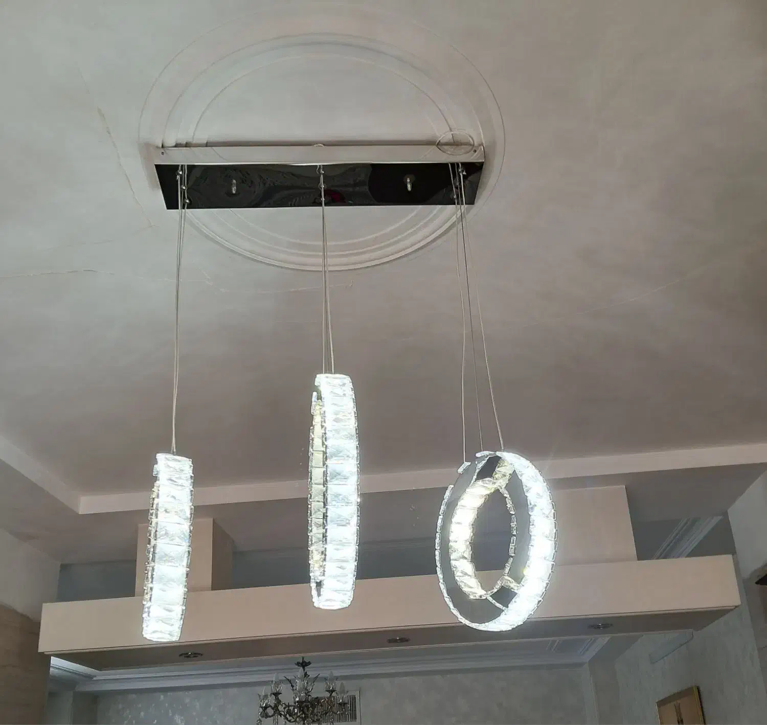 لوستر کریستال نونو مناسب جهیزیه|لوستر و چراغ آویز|اسلامشهر, شهرک قائمیه|دیوار
