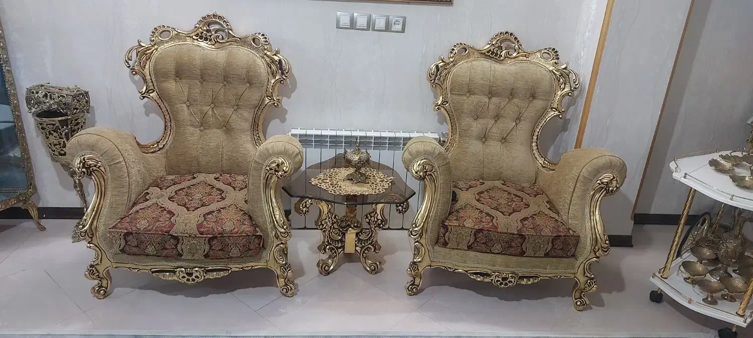 مبل نه نفره با میز غذاخوری شش نفر|مبلمان خانگی و میز عسلی|رباطکریم, رباطکریم|دیوار