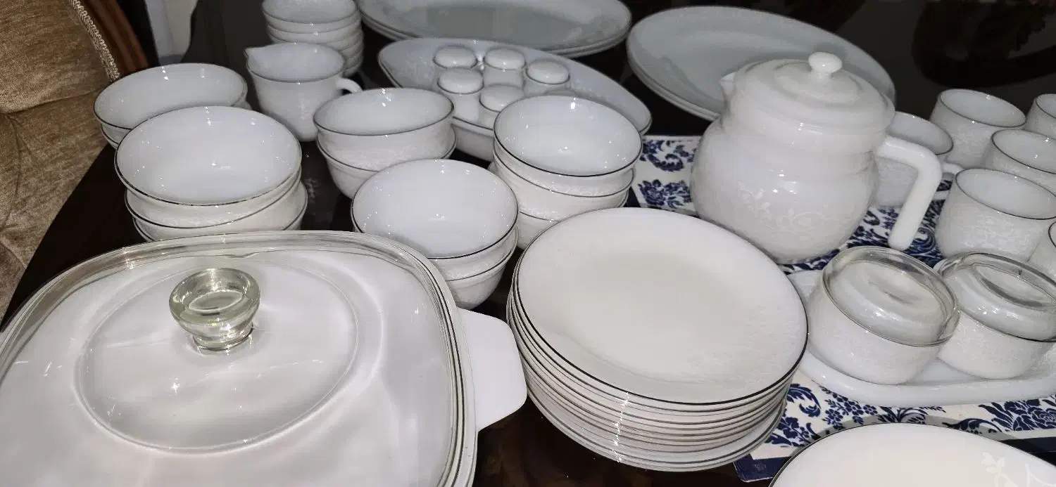 سرویس غذاخوری 12نفره آرکوپال آمریکایی بارفتن|ظروف سرو و پذیرایی|تهران, حکیمیه|دیوار