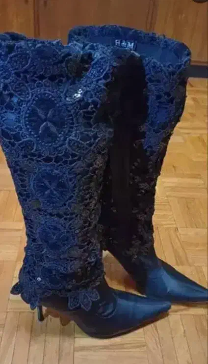 چکمه ساتن گیپور پولک دار   نو|کیف، کفش، کمربند|تهران, امانیه|دیوار