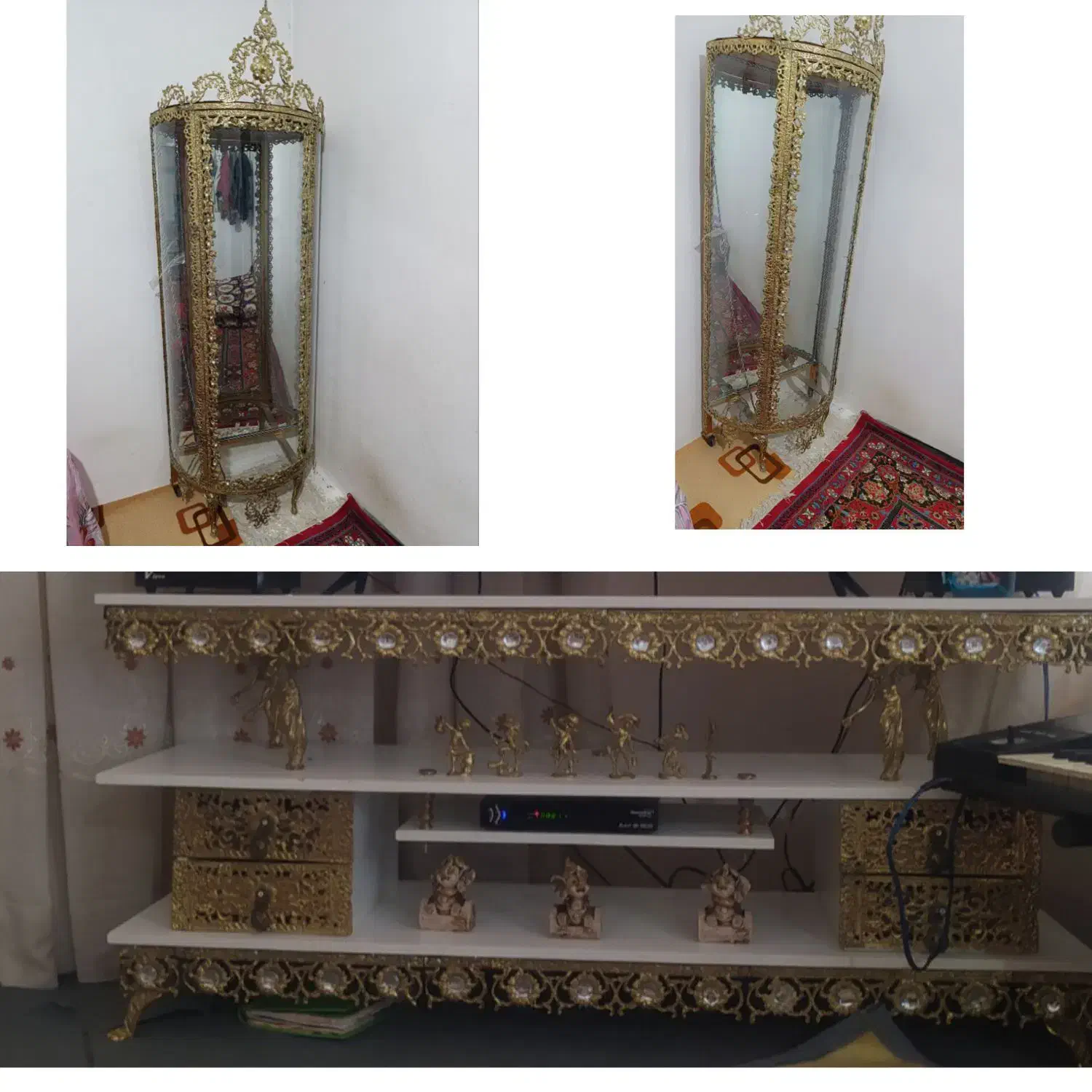 بوفه و میز تلوزیون برنز|بوفه، ویترین، کنسول|نقده, |دیوار