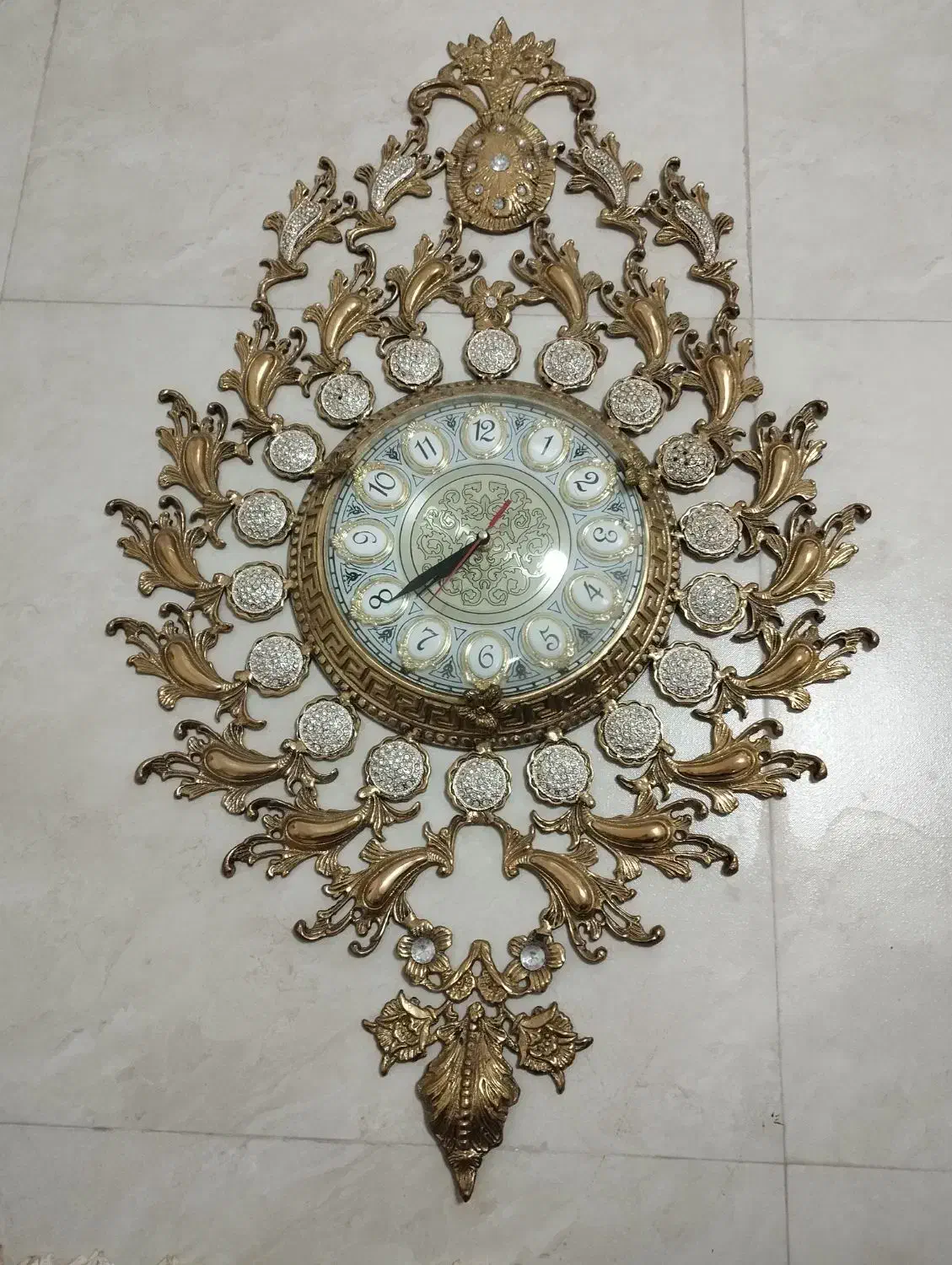 ساعت دیواری برنزی نگین درشت|ساعت دیواری و تزئینی|اسدآباد, |دیوار