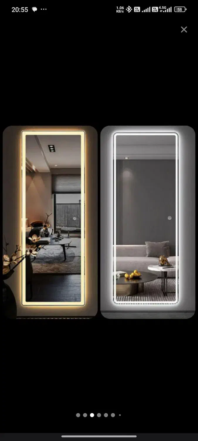 آینه قدی بک لایت لمسی نوردار فقط ۹۸۰ت|آینه|مشهد, نوید|دیوار