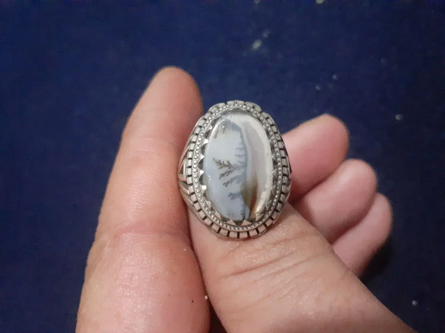 انگشتر نقره نگین شجر|جواهرات|شهر بابک, |دیوار