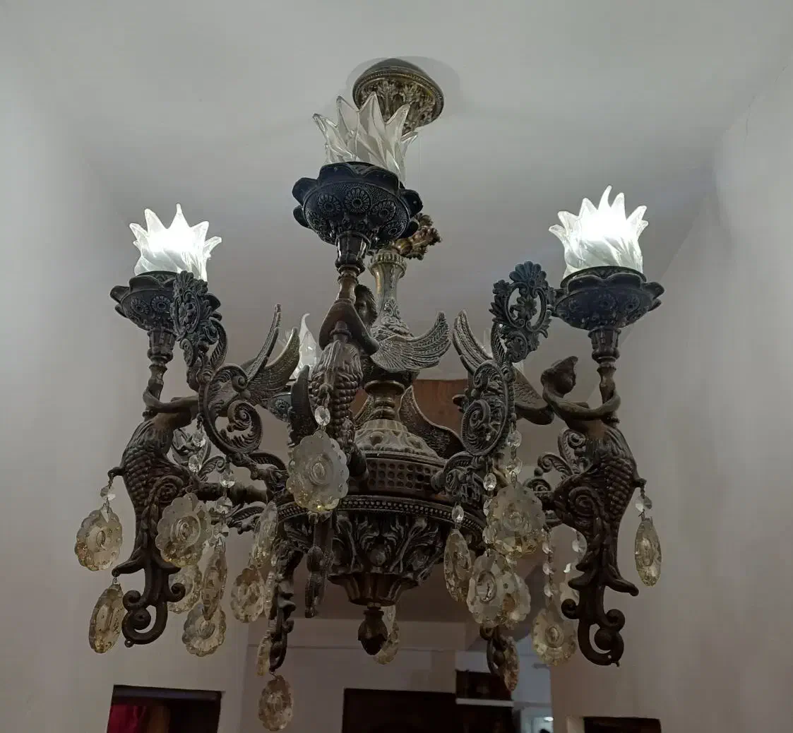 لوستر شیک|لوستر و چراغ آویز|آستانه اشرفیه, |دیوار