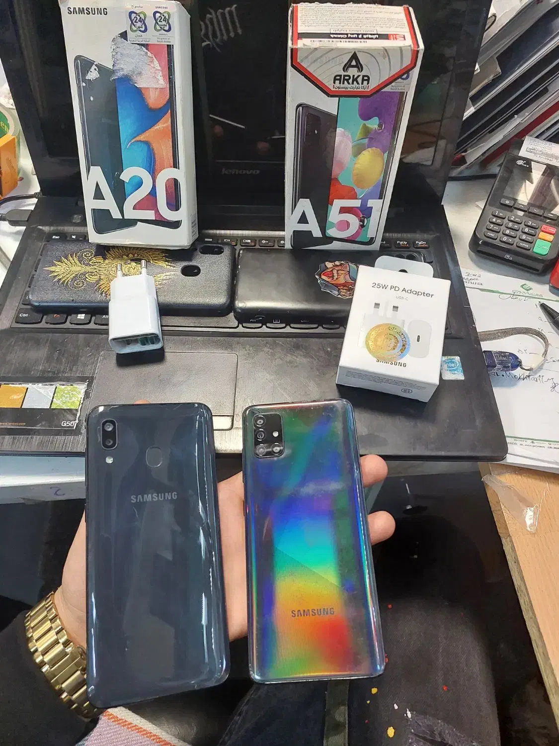 گوشی سامسونگA51وA20کاملانو وسالم،موبایل مختاری|موبایل|قرچک, مهدیه|دیوار