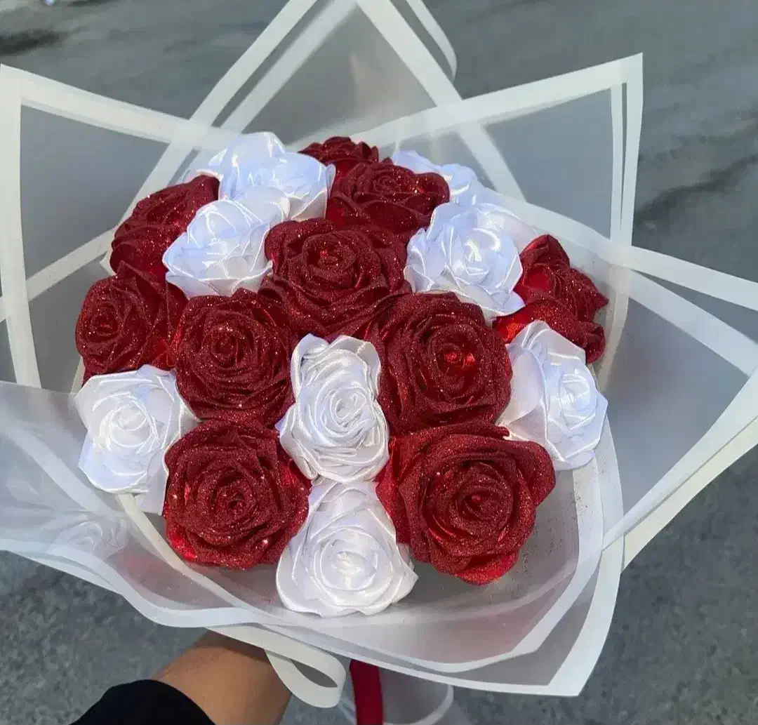 گل روبانی با شاین دار|گل مصنوعی|اسکو, |دیوار