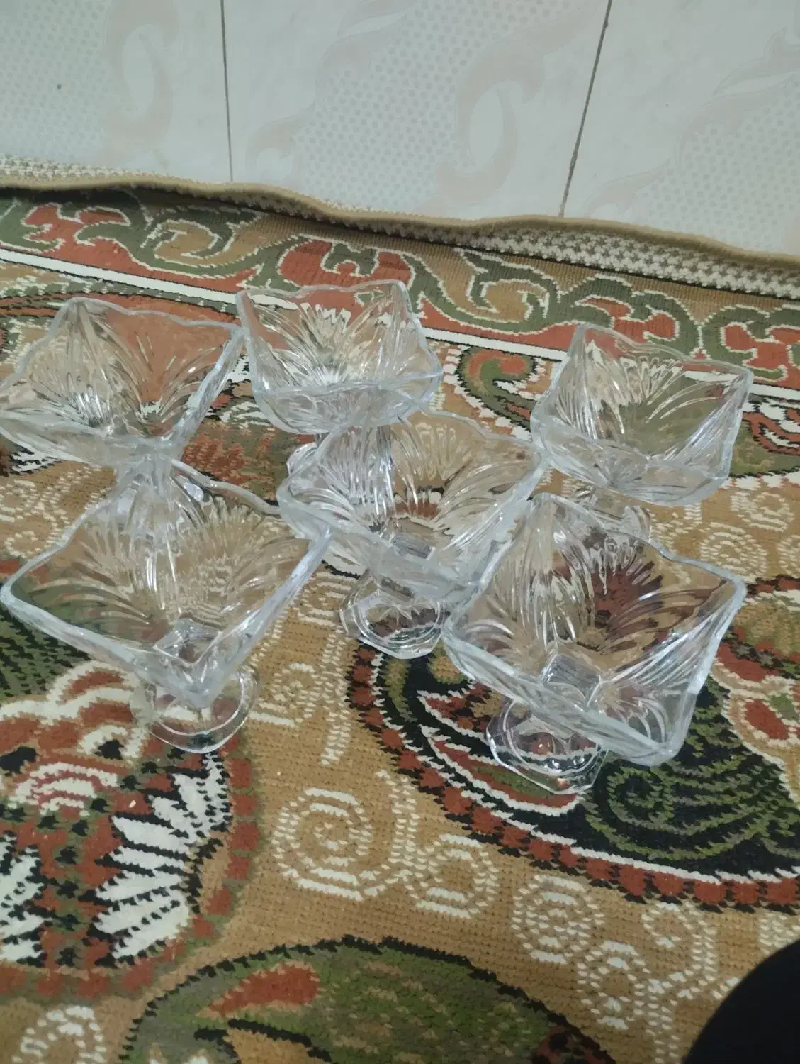 پیاله شیشه اجیل خوری|ظروف سرو و پذیرایی|قم, ولیعصر|دیوار