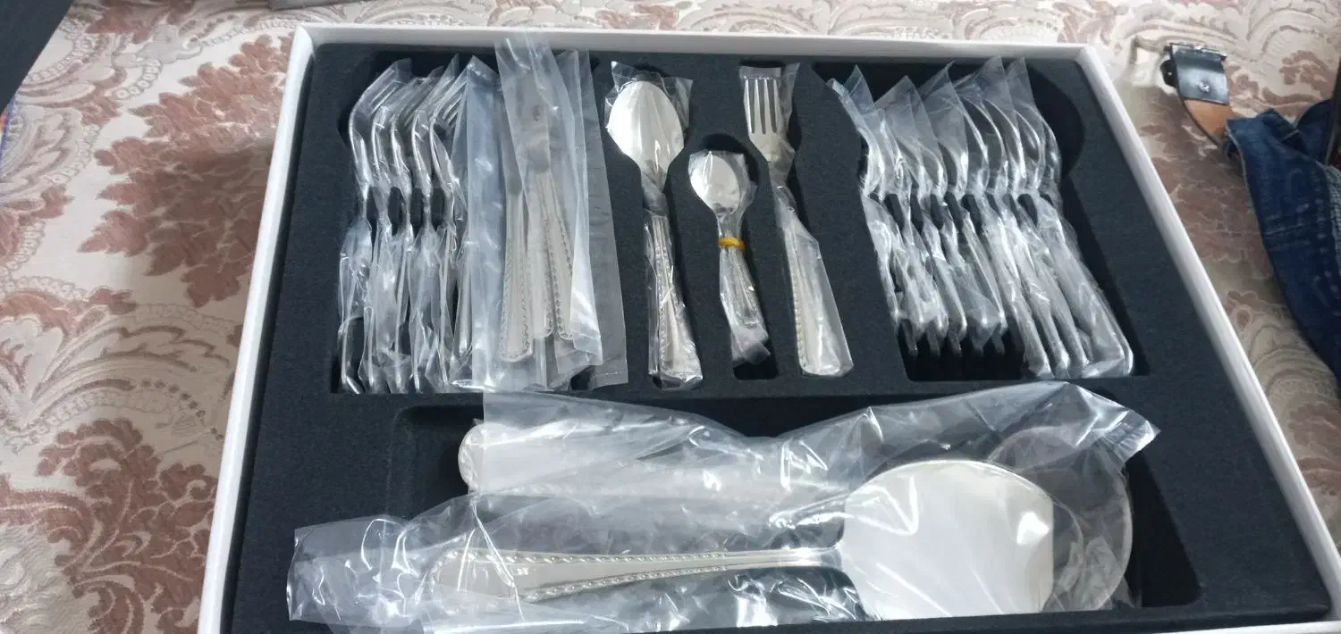 سرویس قاشق چنگال ناب استیل|ظروف سرو و پذیرایی|چهاردانگه (تهران), |دیوار