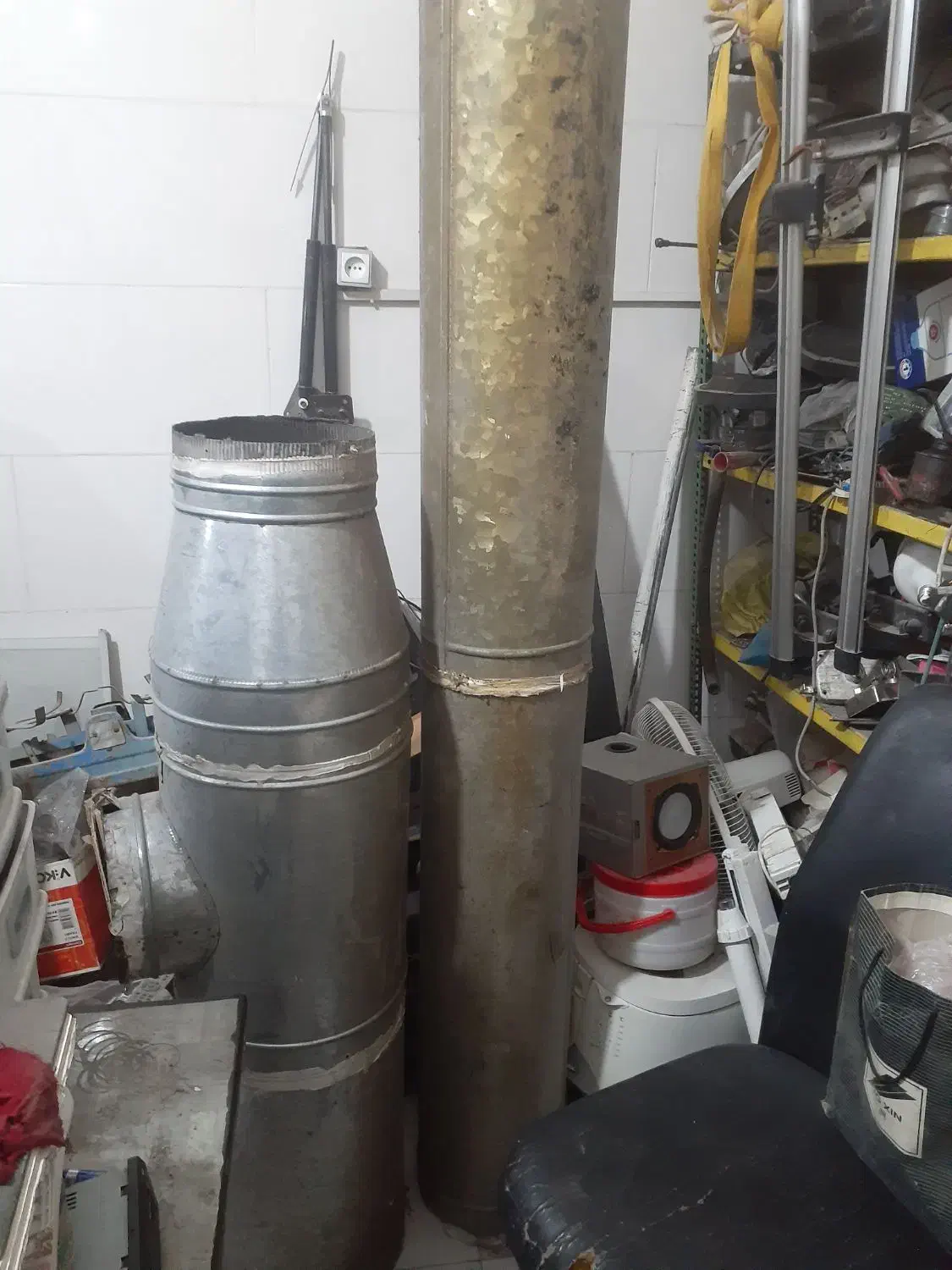 لوله گالوانیزه هواکش و هود|مصالح و تجهیزات ساختمان|پاکدشت, خاتون آباد|دیوار