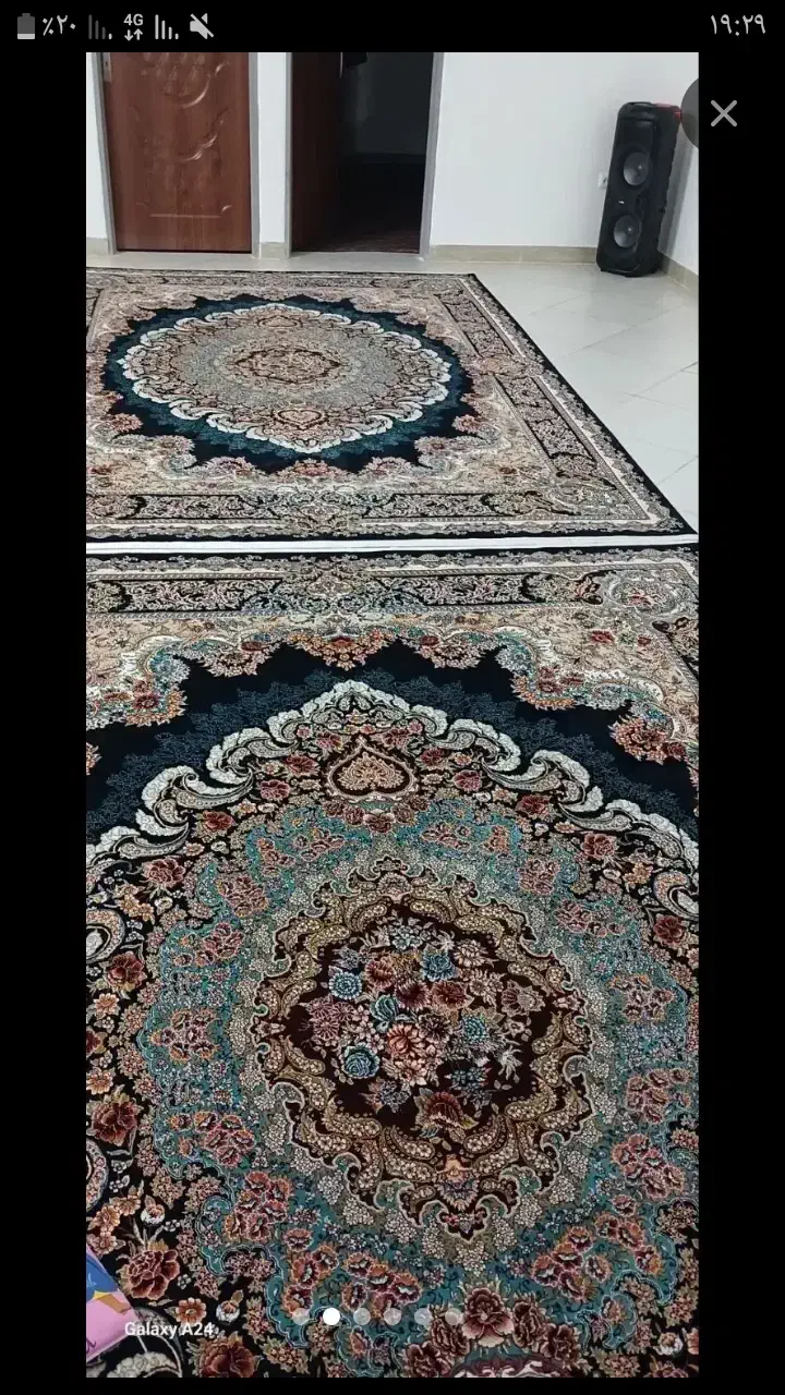 یک جفت فرش ۹متری نو عظیم زاده تمام نخ تراکم بالا|فرش|کرج, آق تپه|دیوار