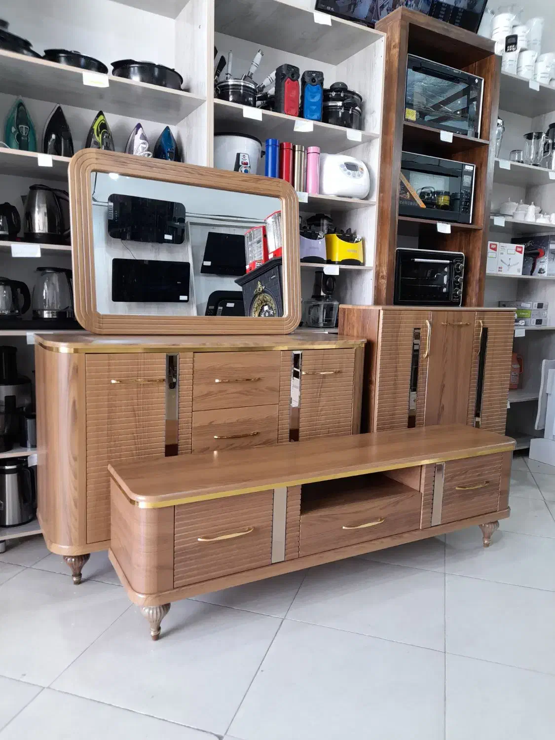 ست ۳ تکه کنسول و میز و جاکفشی کد ۲۱۱ * اثاث مارکت|بوفه، ویترین، کنسول|سیرجان, |دیوار