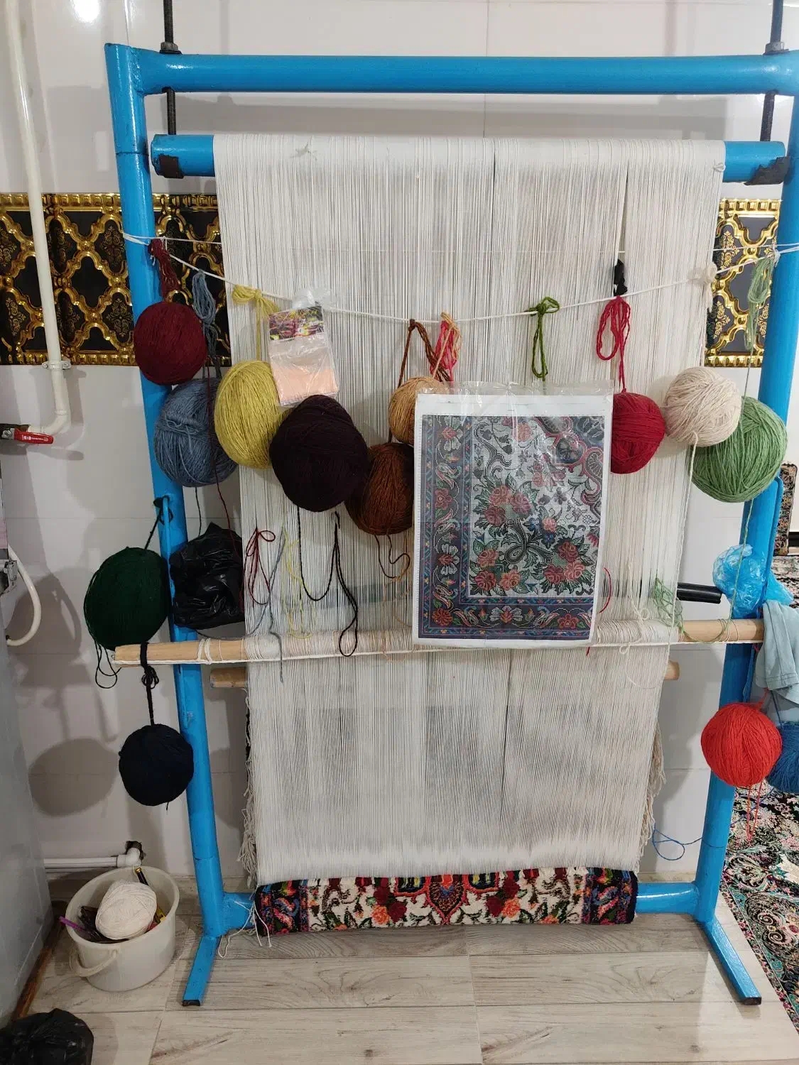 پشتی دوتایی|تابلو فرش|سنندج, |دیوار