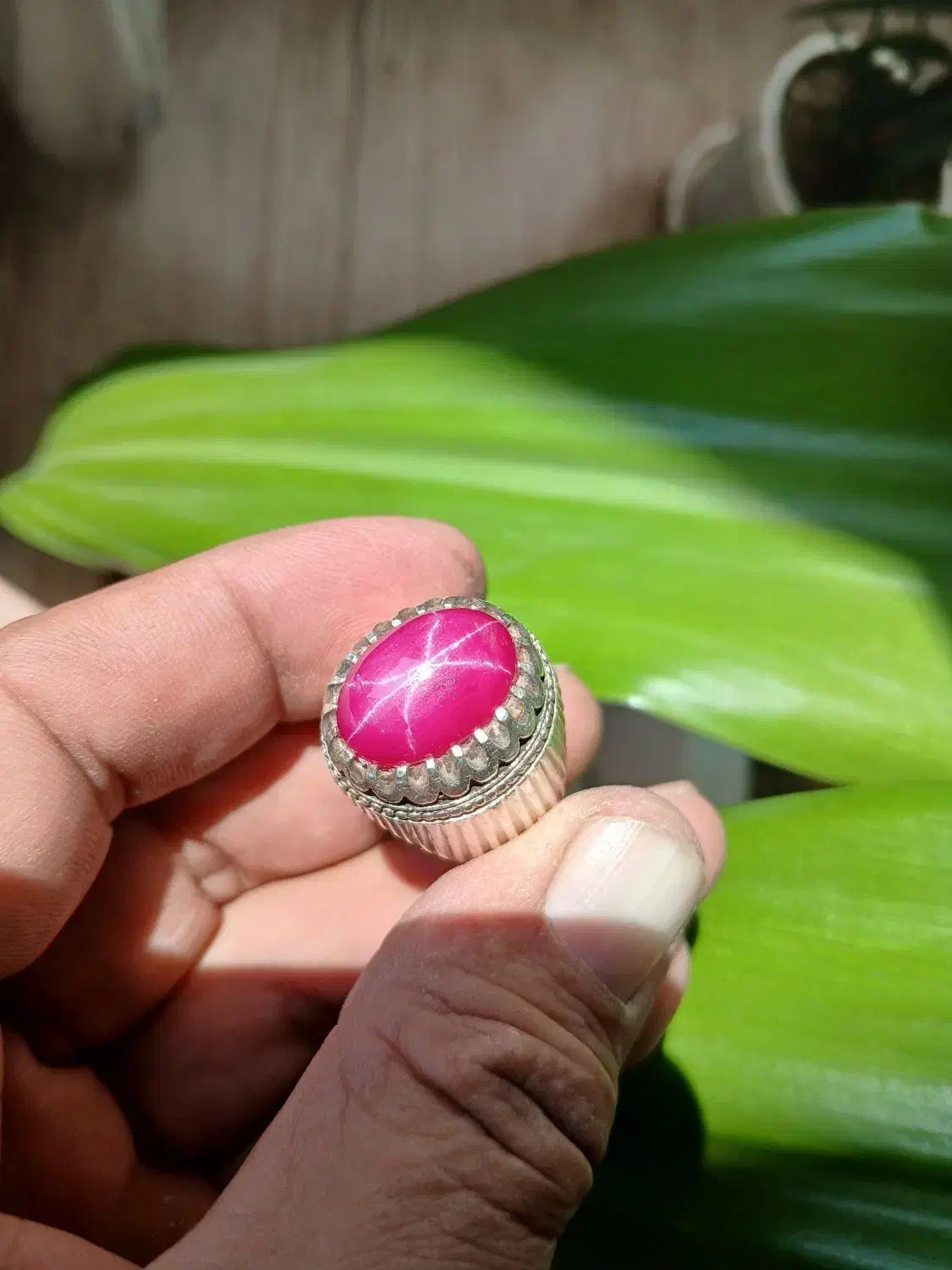 انگشتری نقره یاقوت استارزیبا|جواهرات|خمینی‌شهر, |دیوار