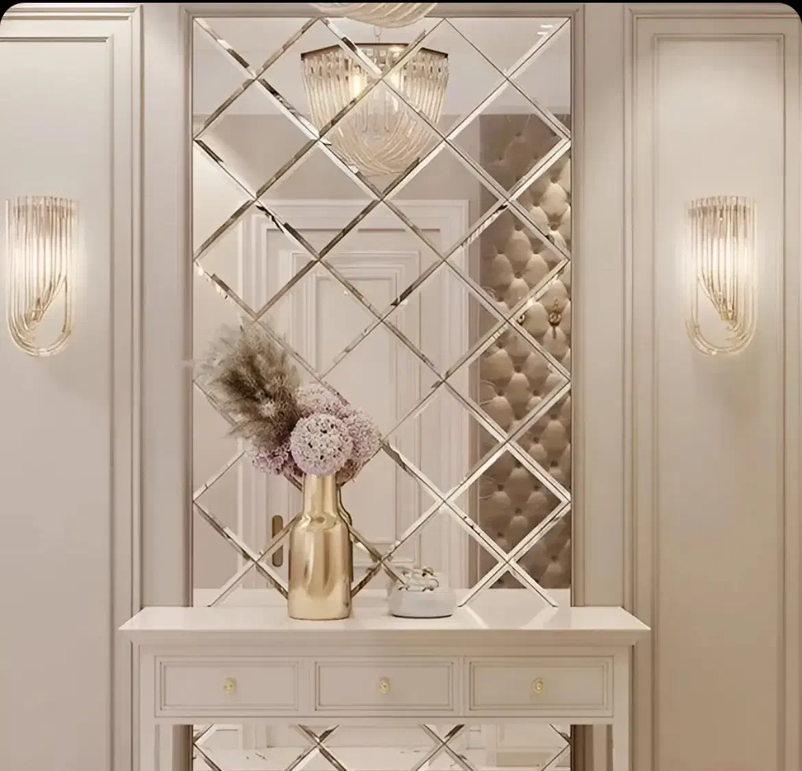 آینه های دکوراتیو و تزئینی (تخت و منحنی)|آینه|مرودشت, مسجد رسول‎|دیوار