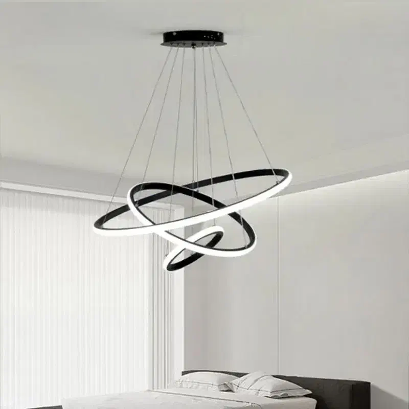 لوستر مدرن 3 حلقه گرد|لوستر و چراغ آویز|همدان, |دیوار