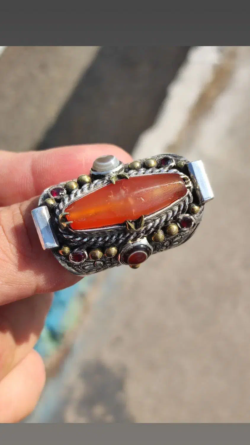 انگشتر عقیق تراش ساسانی|جواهرات|تهران, امیرآباد|دیوار