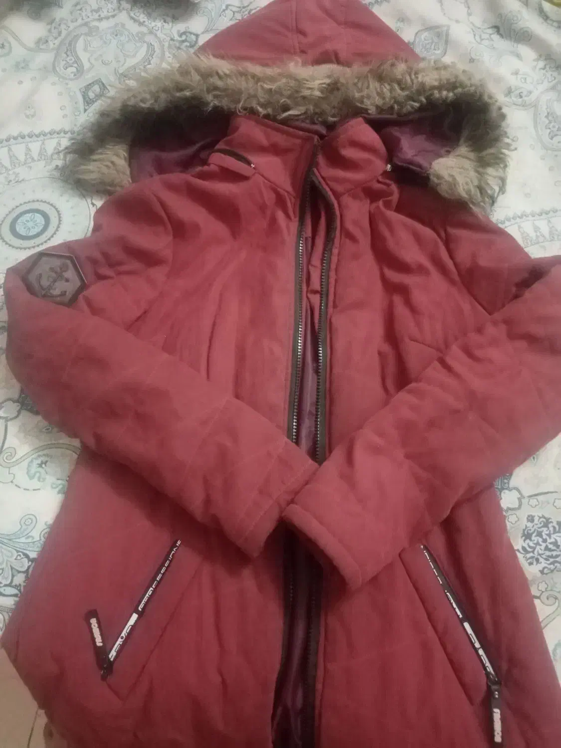 کاپشن دخترانه زرشکی|لباس|سبزوار, عظیمیان|دیوار