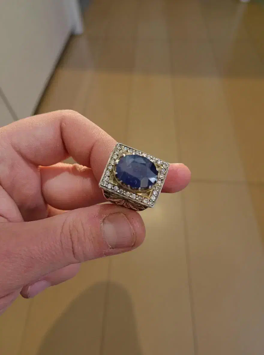 انگشتر نقره یاقوت کبود|جواهرات|مشهد, ایثار|دیوار