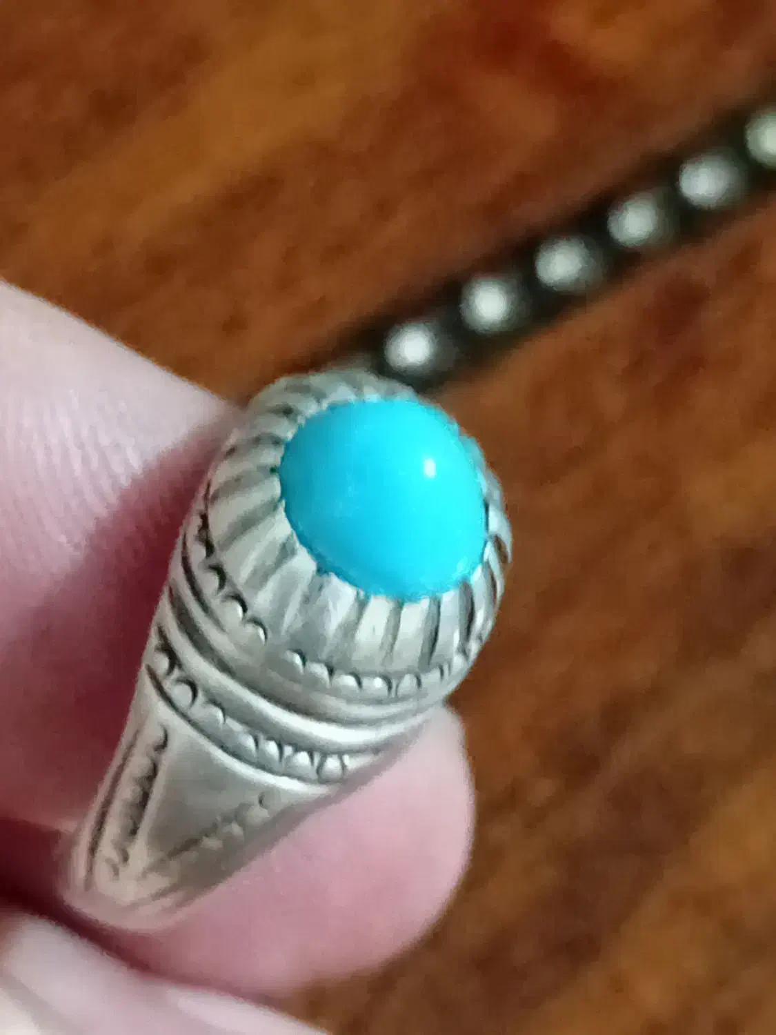 انگشترفیروزه عجمی نیشابورسایزمدیوم پشت صابونی|جواهرات|گرگان, |دیوار