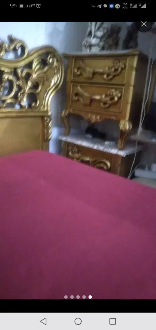 سرویس خواب تمام چوب منبت|تخت و سرویس خواب|مشهد, شهرک امام هادی (شهرک غرب)|دیوار