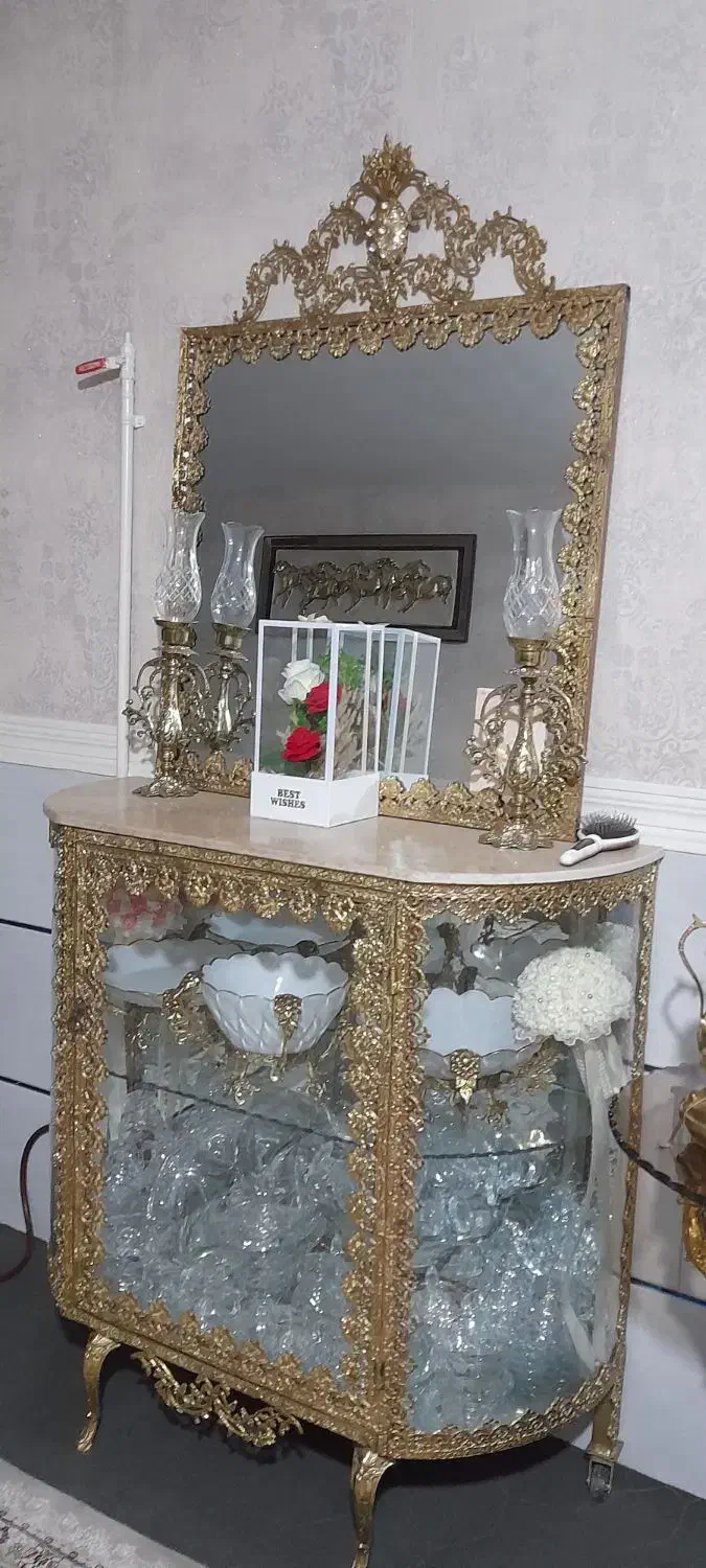 اینه کنسول و شمعدانی|بوفه، ویترین، کنسول|پاکدشت, پاکدشت (مامازند)|دیوار