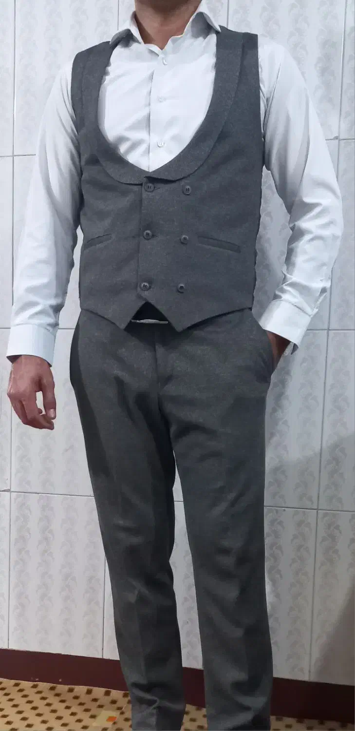 کت و شلوار طوسی سایز ۴۶|لباس|پارس‌آباد, |دیوار