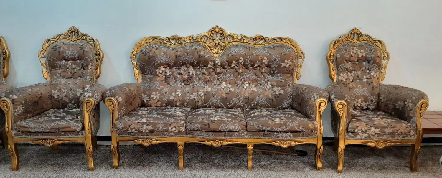 مبل سلطنتی ۹ نفره|مبلمان خانگی و میز عسلی|آبدانان, |دیوار